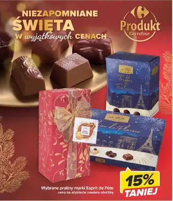 Carrefour Wybrane praliny marki Esprit de Fête oferta