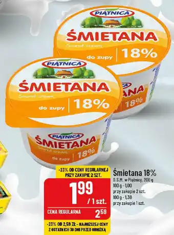 Polomarket Śmietana 18% O.S.M. w Piątnicy 200 g oferta