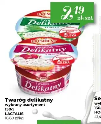 Społem Twaróg delikatny wybrany asortyment 150g LACTALIS oferta