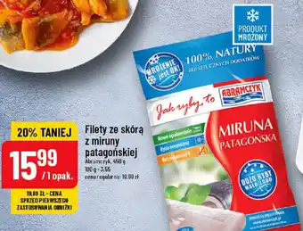 Polomarket Filety ze skórą z miruny patagońskiej Abramczyk 450 g oferta