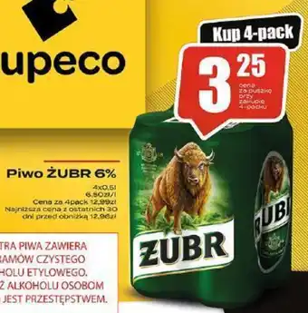 Supeco Piwo ŻUBR 6% oferta