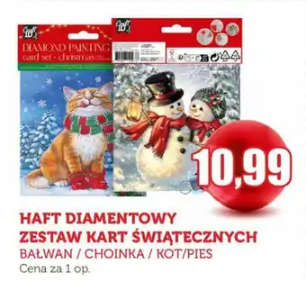Topaz HAFT DIAMENTOWY ZESTAW KART ŚWIĄTECZNYCH BAŁWAN/CHOINKA/ KOT/PIES oferta