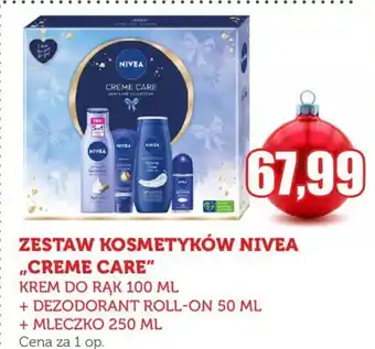 Topaz ZESTAW KOSMETYKÓW NIVEA ,CREME CARE KREM DO RĄK 100 ML + DEZODORANT ROLL-ON 50 ML + MLECZKO 250 ML oferta