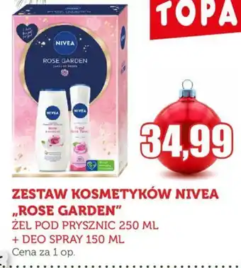 Topaz ZESTAW KOSMETYKÓW NIVEA ROSE GARDEN ŻEL POD PRYSZNIC 250 ML + DEO SPRAY 150 ML oferta