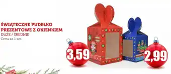 ŚWIĄTECZNE PUDEŁKO PREZENTOWE Z OKIENKIEM DUŻE/ŚREDNIE