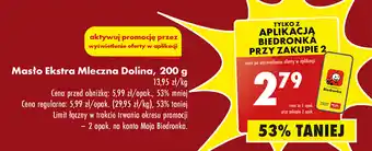 Biedronka Masło Ekstra Mleczna Dolina, 200 g oferta