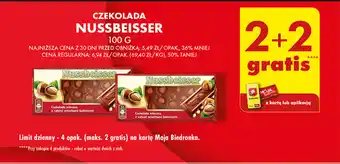 Biedronka CZEKOLADA NUSSBEISSER 100g oferta