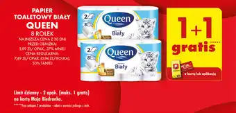 Biedronka Papier toaletowy biały QUEEN 8 rolek oferta