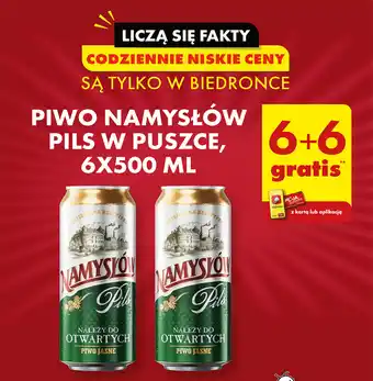 Biedronka Piwo namysłów Pils w puszce, 6 x 500ml oferta