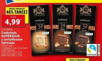 Lidl Czekolada SUPÉRIEUR, z certyfikatem Fairtrade oferta