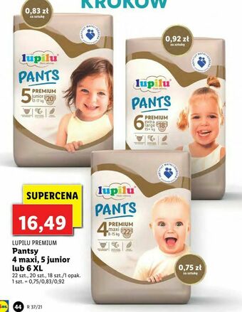 Lidl Pantsy 4 maxi, 5 junior lub 6 XL oferta