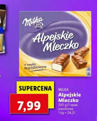 Lidl Alpejskie Mleczko oferta