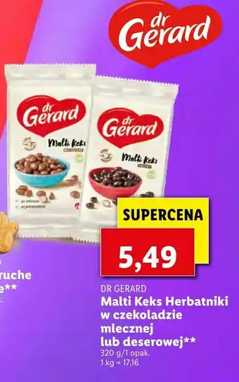 Lidl Malti Keks Herbatniki w czekoladzie mlecznej lub deserowej oferta