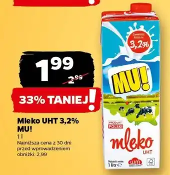 Netto Mleko UHT 3,2% MU! 1l oferta