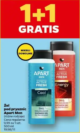 Netto Żel pod prysznic Apart Men 500 ml oferta