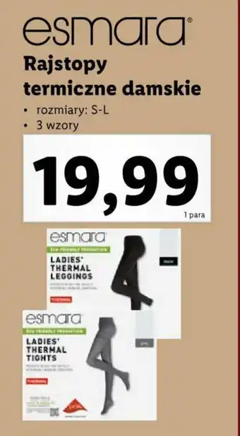 esmara Rajstopy termiczne damskie