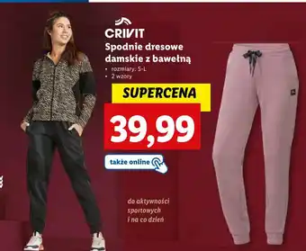 Lidl CRIVIT Spodnie dresowe damskie z bawełną oferta