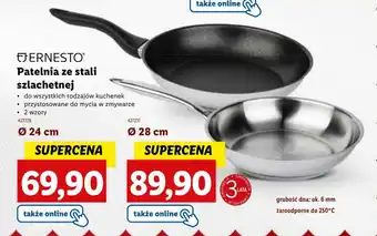 Lidl ERNESTO Patelnia ze stali szlachetnej Ø 24 cm oferta