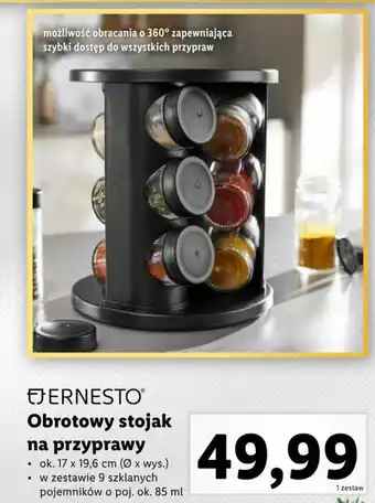 Lidl ERNESTO Obrotowy stojak na przyprawy oferta