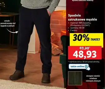 Spodnie sztruksowe męskie