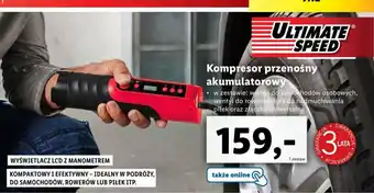 Lidl ULTIMATE SPEED Kompresor przenośny akumulatorowy oferta