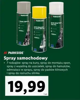 Lidl PARKSIDE Spray samochodowy oferta