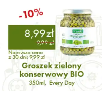 Organic Farma Zdrowia Groszek zielony konserwowy BIO 350ml, Every Day oferta