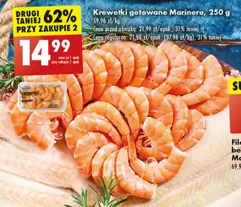 Biedronka KREWETKI GOTOWANE Marinero 250g oferta