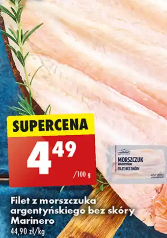 Biedronka Filet z morszczuka argentyńskiego bez skóry Marinero 100g oferta