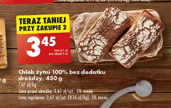 Chleb żytni 100% bez dodatku drożdży 450g