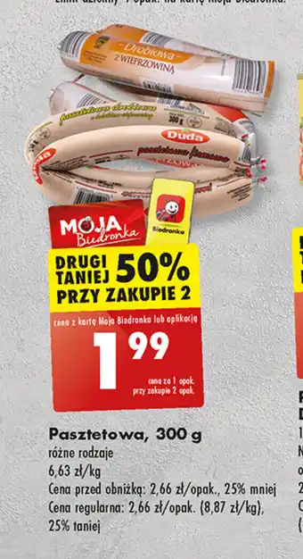 Biedronka Pasztetowa, 300 g różne rodzaje oferta