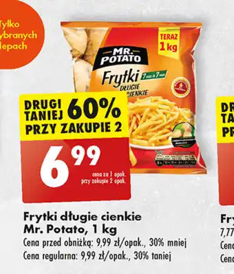Biedronka Frytki długie cienkie Mr. Potato, 1 kg oferta