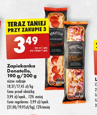 Biedronka Zapiekanka Donatello, 190 g/200g oferta