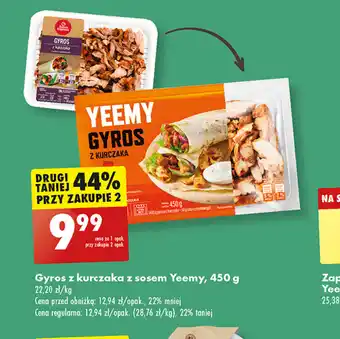 Biedronka Gyros z kurczaka z sosem Yeemy, 450 g oferta