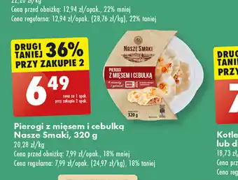 Biedronka Pierogi z mięsem i cebulką Nasze Smaki, 320 g oferta