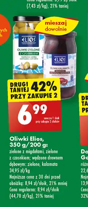 Biedronka Oliwki Elios, 350 g/200 g oferta