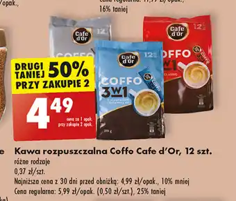 Biedronka Kawa rozpuszczalna Cafe Kawa rozpuszczalna Coffo Cafe d'Or, 12szt. oferta