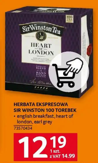 Selgros HERBATA EKSPRESOWA SIR WINSTON 100 TOREBEK oferta