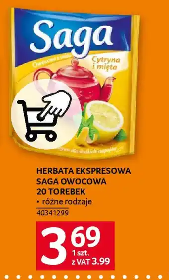 Selgros HERBATA EKSPRESOWA SAGA OWOCOWA 20 TOREBEK oferta
