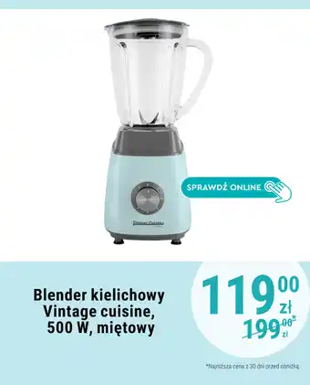 Biedronka Blender kielichowy Vintage cuisine, 500 W, miętowy oferta