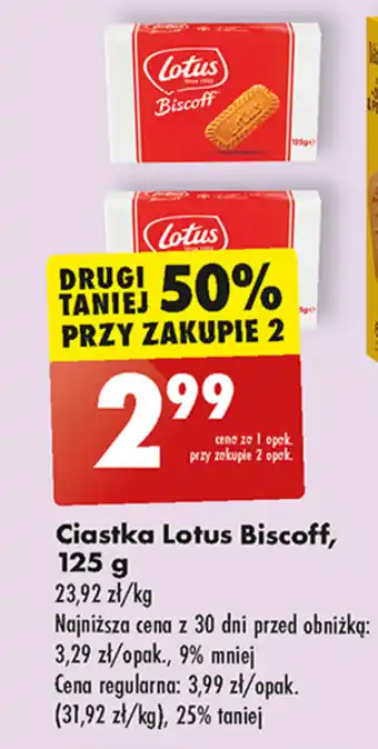 Biedronka Ciastka Lotus Biscoff, 125 g oferta