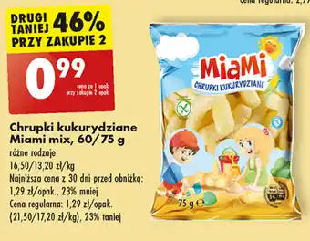 Biedronka Chrupki kukurydziane Miami mix, 60/75 g oferta