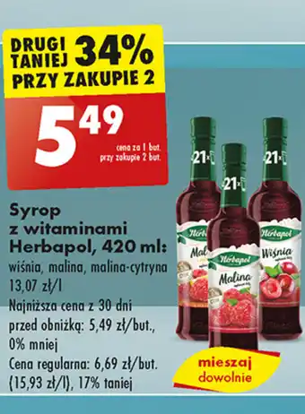 Biedronka Syrop z witaminami Herbapol, 420 ml oferta