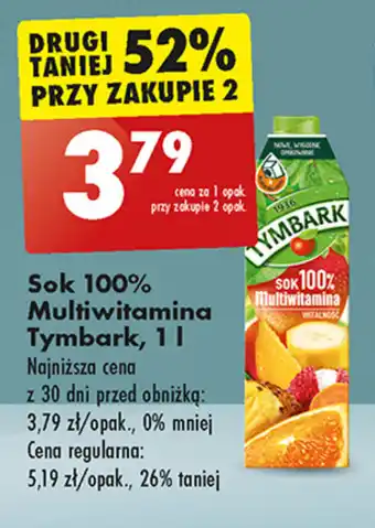 Biedronka Sok 100% Multiwitamina Tymbark, 1 l oferta