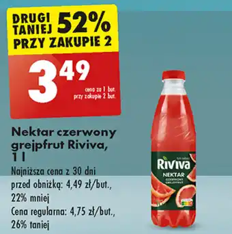 Biedronka Nektar czerwony grejpfrut Riviva, 1 L oferta