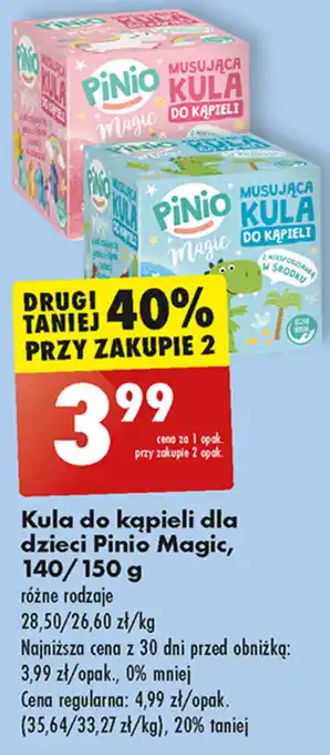 Biedronka Kula do kąpieli dla dzieci Pinio Magic, 140/150 g oferta