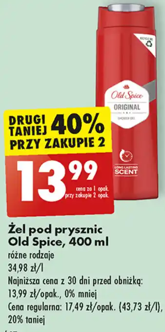 Biedronka Żel pod prysznic Old Spice, 400 ml oferta