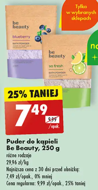 Biedronka Puder do kąpieli Be Beauty, 250 g oferta