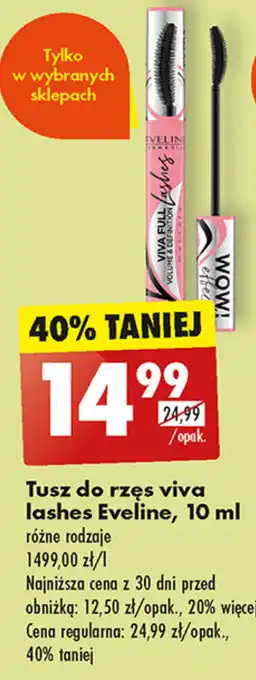 Biedronka Tusz do rzęs viva lashes Eveline, 10 ml oferta