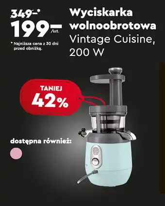 Biedronka Wyciskarka wolnoobrotowa oferta